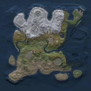 Thumbnail Rust Map: Procedural Map, Size: 3000, Seed: 120607676, 11 Monuments