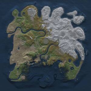 Thumbnail Rust Map: Procedural Map, Size: 4000, Seed: 870405973, 15 Monuments