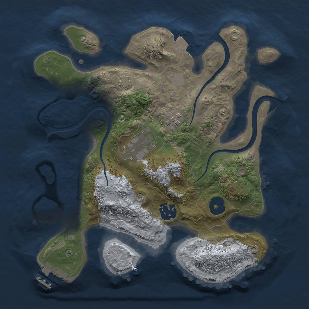 Rust Map: Procedural Map, Size: 2700, Seed: 1779883300, 7 Monuments