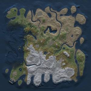 Thumbnail Rust Map: Procedural Map, Size: 4250, Seed: 2728822, 15 Monuments