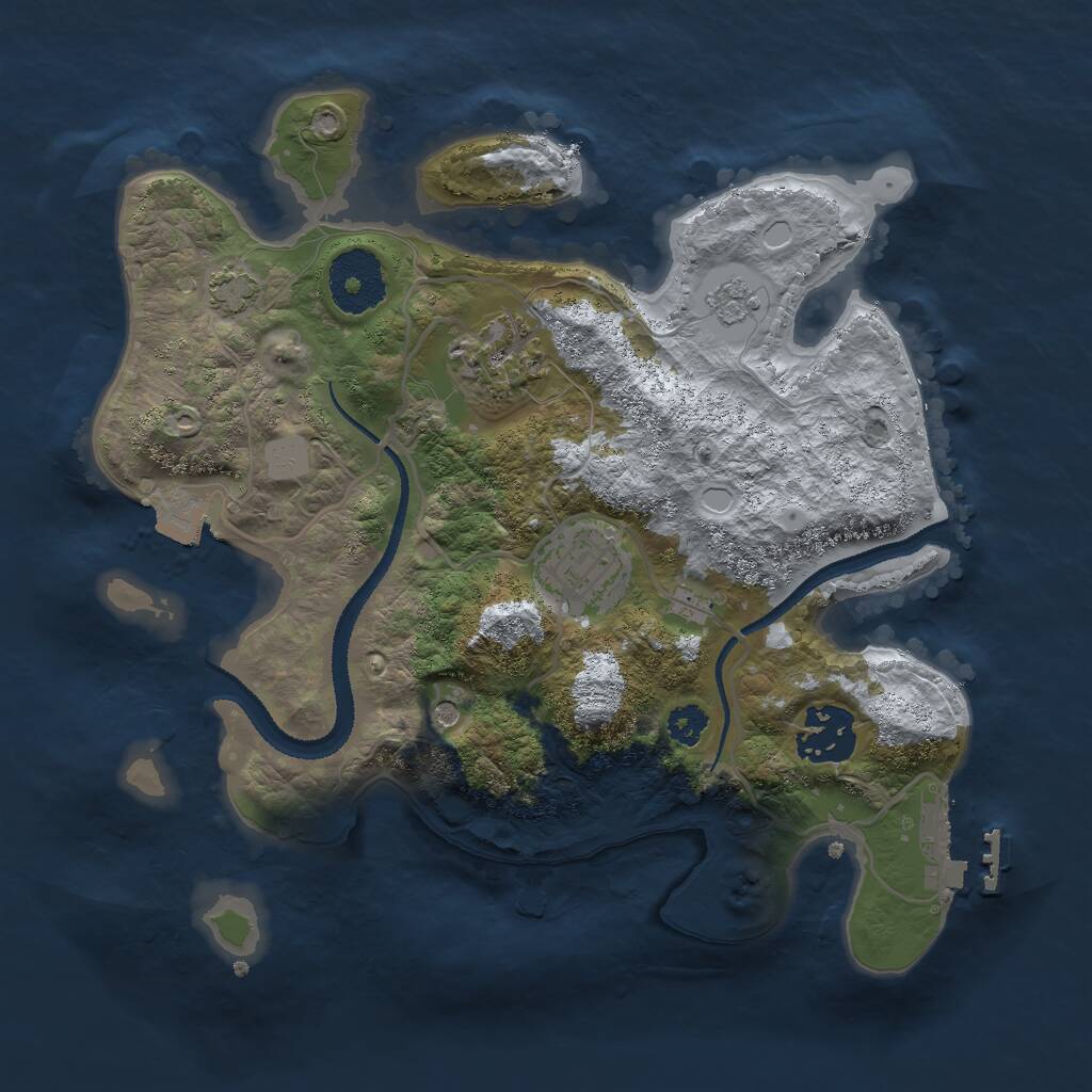 Rust Map: Procedural Map, Size: 2728, Seed: 93806, 8 Monuments