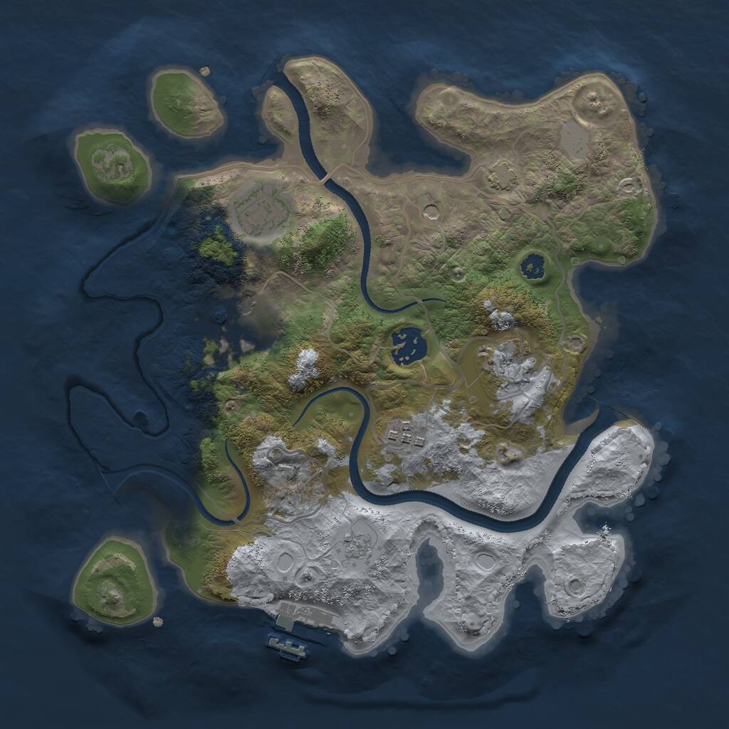 Rust Map: Procedural Map, Size: 2935, Seed: 1249280, 10 Monuments