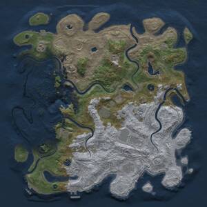 Thumbnail Rust Map: Procedural Map, Size: 4500, Seed: 547145, 15 Monuments