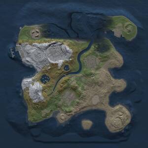 Thumbnail Rust Map: Procedural Map, Size: 2500, Seed: 867850608, 10 Monuments