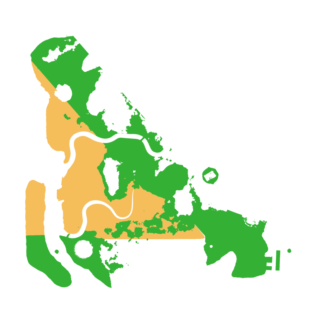 Biome Rust Map: Procedural Map, Size: 3200, Seed: 2491