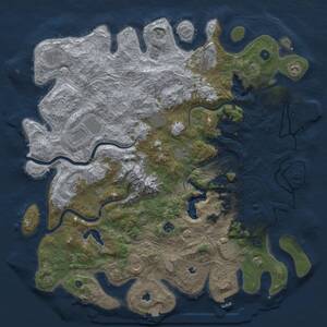 Thumbnail Rust Map: Procedural Map, Size: 5000, Seed: 586250360, 17 Monuments