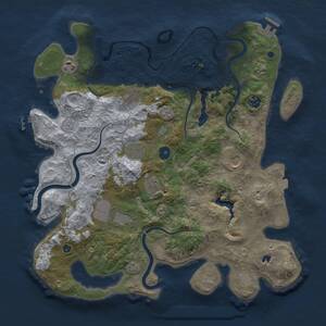 Thumbnail Rust Map: Procedural Map, Size: 4000, Seed: 12964, 14 Monuments