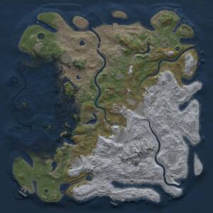 Thumbnail Rust Map: Procedural Map, Size: 5100, Seed: 651805167, 17 Monuments