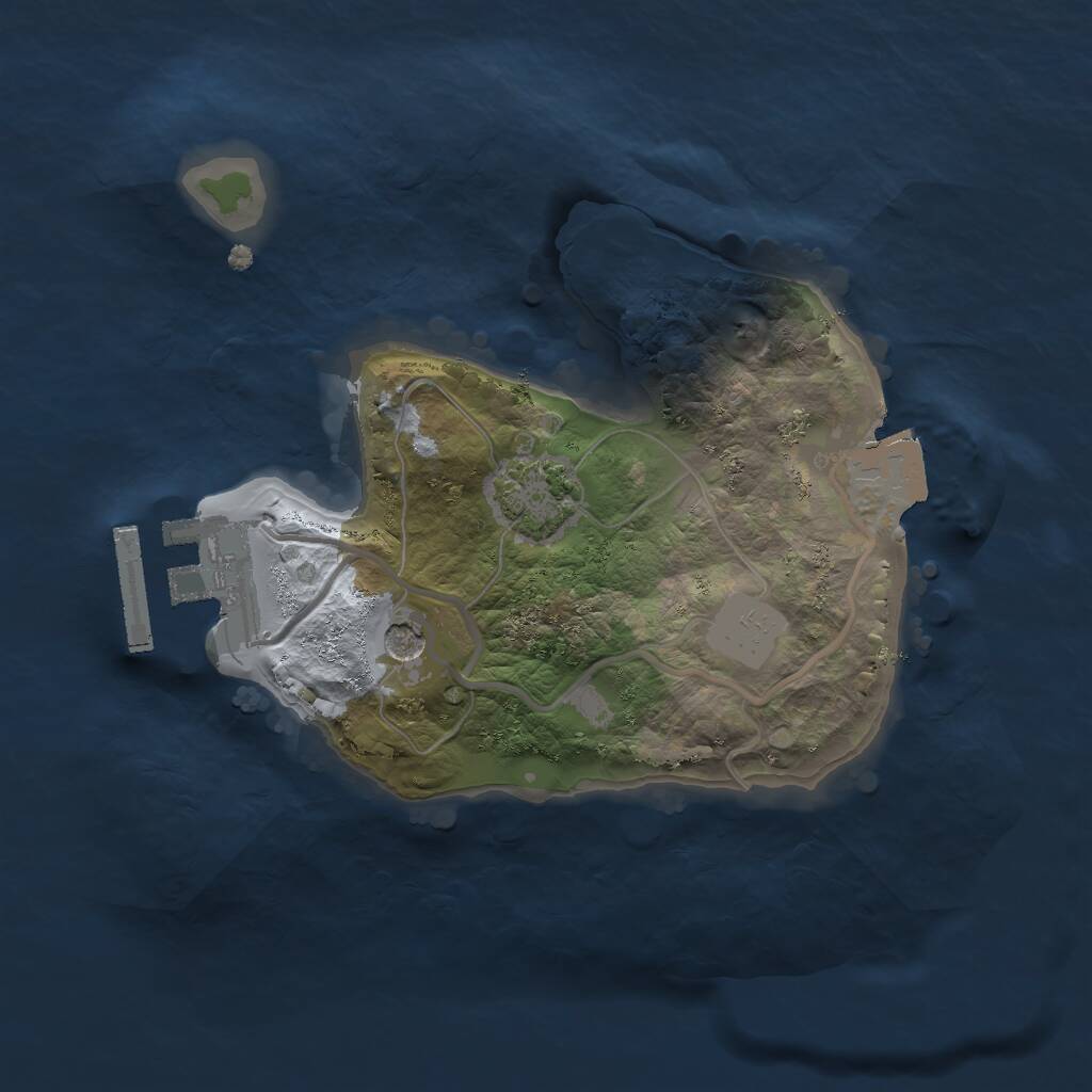 Rust Map: Procedural Map, Size: 1750, Seed: 24122007, 4 Monuments