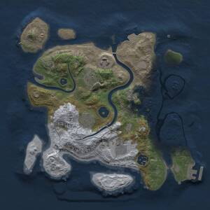 Thumbnail Rust Map: Procedural Map, Size: 3000, Seed: 11794, 10 Monuments
