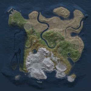 Thumbnail Rust Map: Procedural Map, Size: 3001, Seed: 123077, 11 Monuments