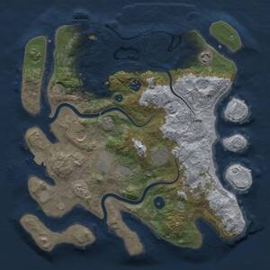 Thumbnail Rust Map: Procedural Map, Size: 3500, Seed: 1822658902, 12 Monuments