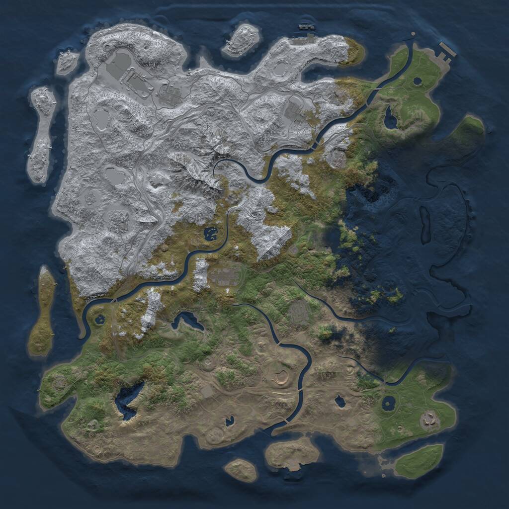 Rust Map: Procedural Map, Size: 5234, Seed: 123124125, 17 Monuments