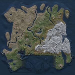 Thumbnail Rust Map: Procedural Map, Size: 4500, Seed: 1163033586, 16 Monuments