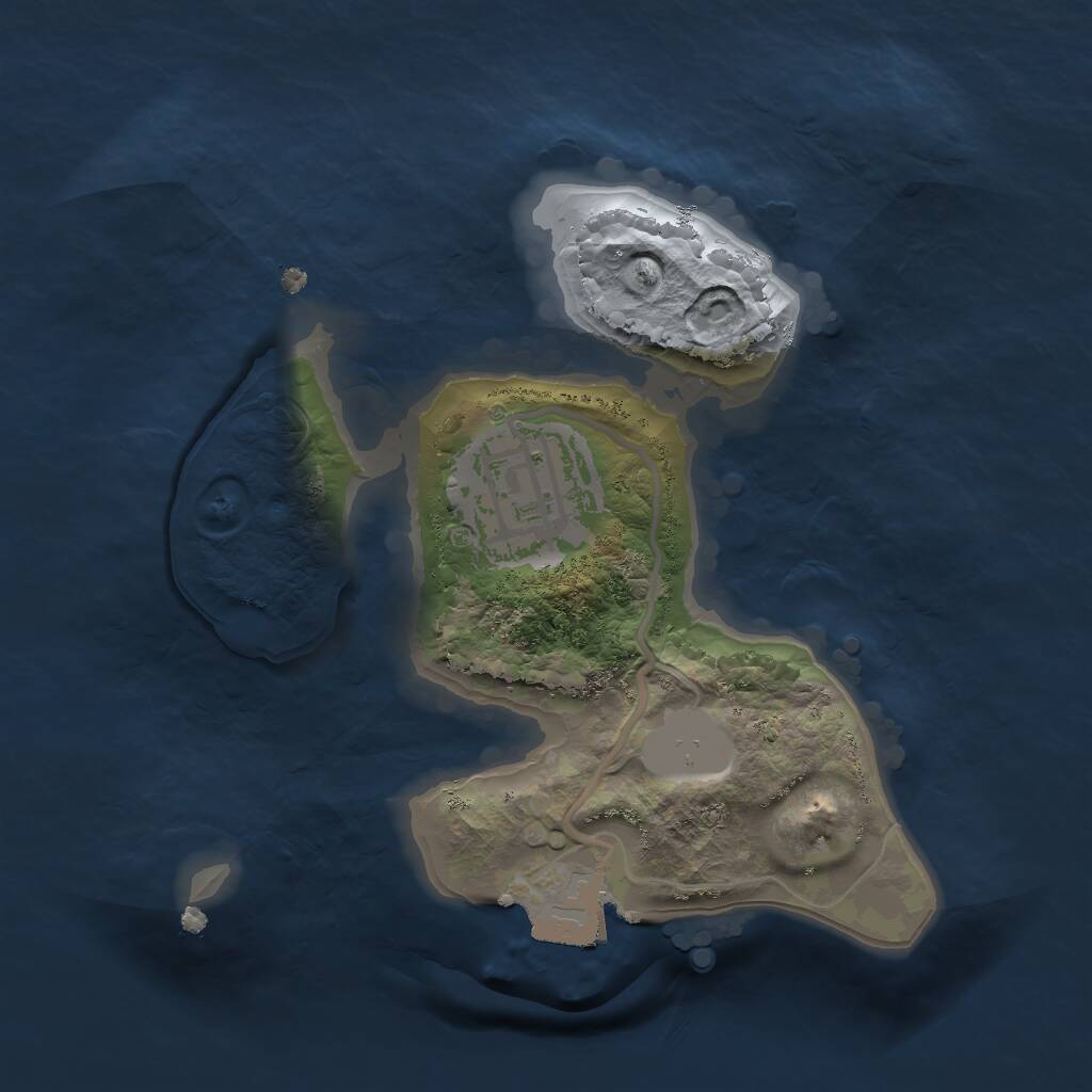 Rust Map: Procedural Map, Size: 1700, Seed: 68421, 2 Monuments
