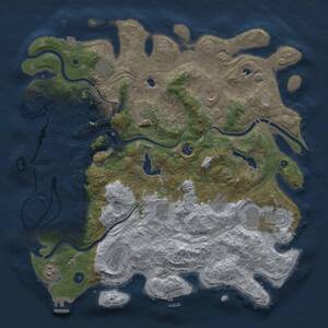 Thumbnail Rust Map: Procedural Map, Size: 4500, Seed: 416174265, 16 Monuments