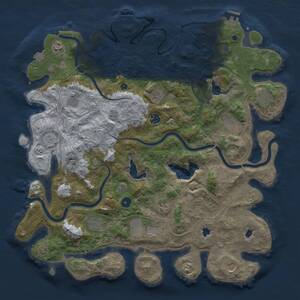 Thumbnail Rust Map: Procedural Map, Size: 4500, Seed: 2118627894, 17 Monuments