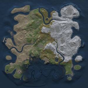 Thumbnail Rust Map: Procedural Map, Size: 3750, Seed: 2089754548, 17 Monuments