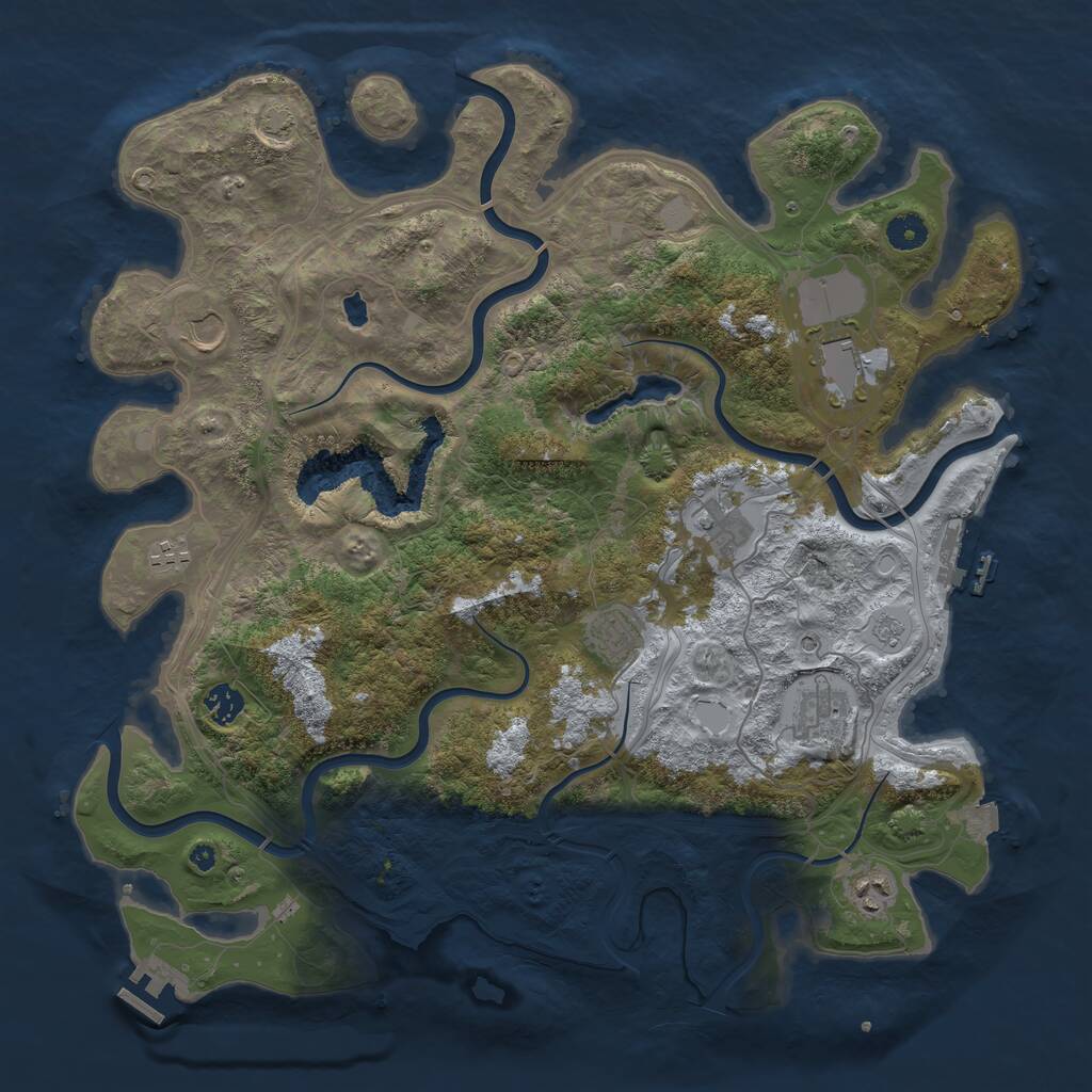 Rust Map: Procedural Map, Size: 4250, Seed: 280526, 14 Monuments