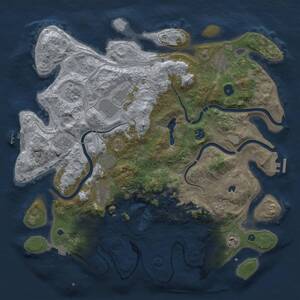 Thumbnail Rust Map: Procedural Map, Size: 4250, Seed: 1132962895, 16 Monuments