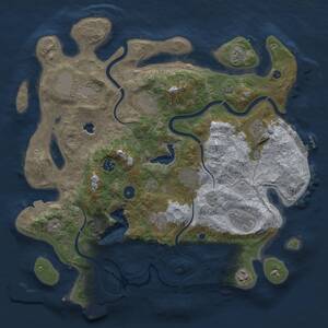 Thumbnail Rust Map: Procedural Map, Size: 4000, Seed: 177295300, 15 Monuments