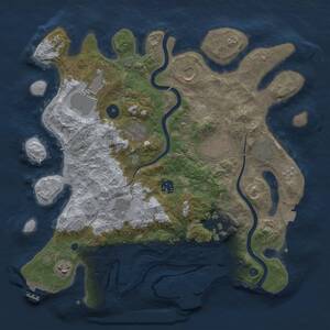 Thumbnail Rust Map: Procedural Map, Size: 3750, Seed: 1907610753, 16 Monuments