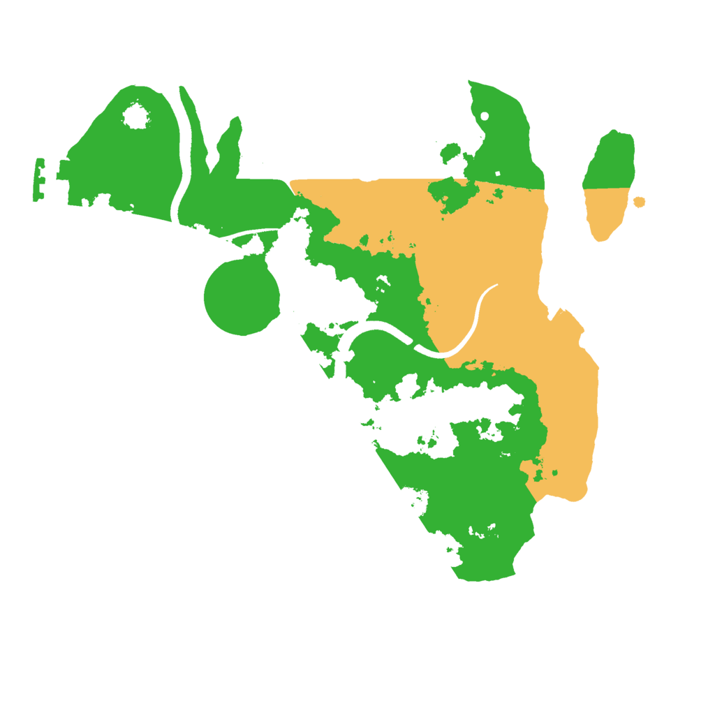 Biome Rust Map: Procedural Map, Size: 2500, Seed: 832448585