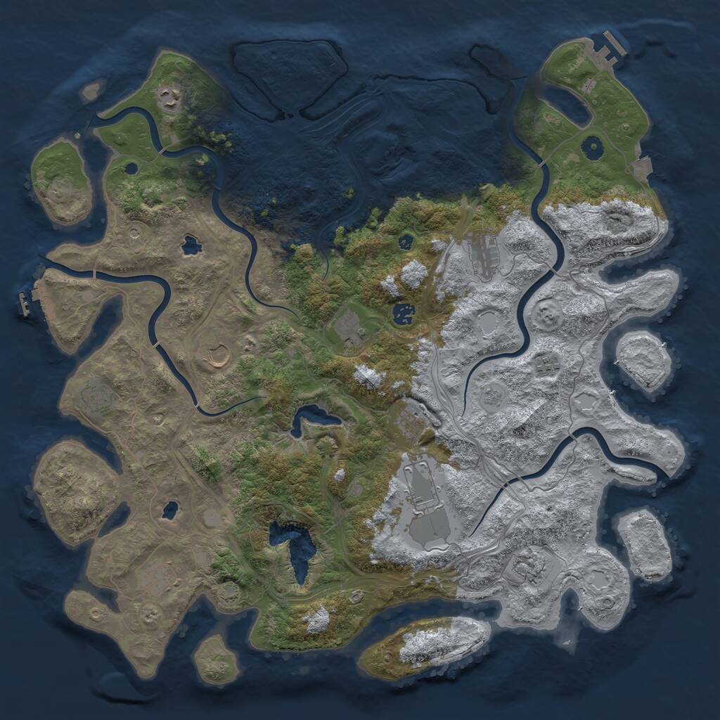 Rust Map: Procedural Map, Size: 4750, Seed: 1427310896, 17 Monuments