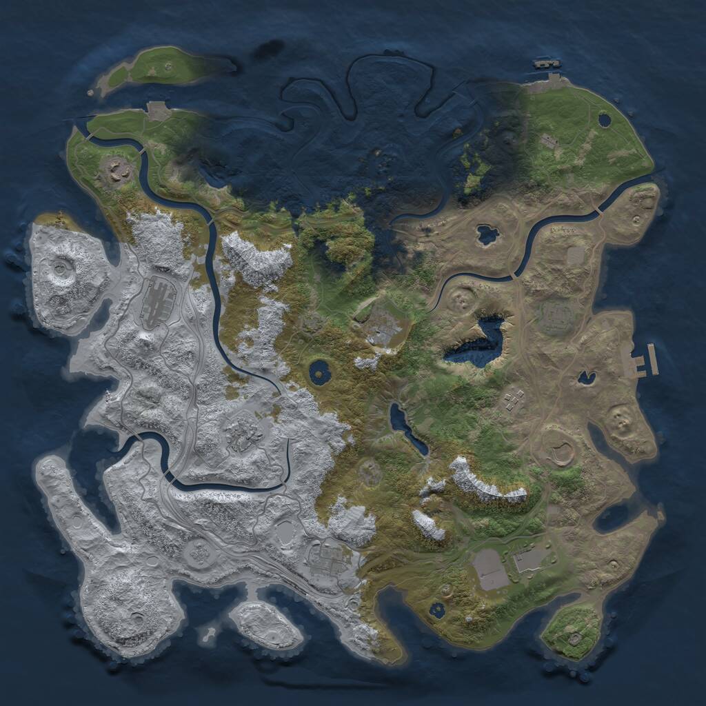 Rust Map: Procedural Map, Size: 4500, Seed: 559275246, 15 Monuments