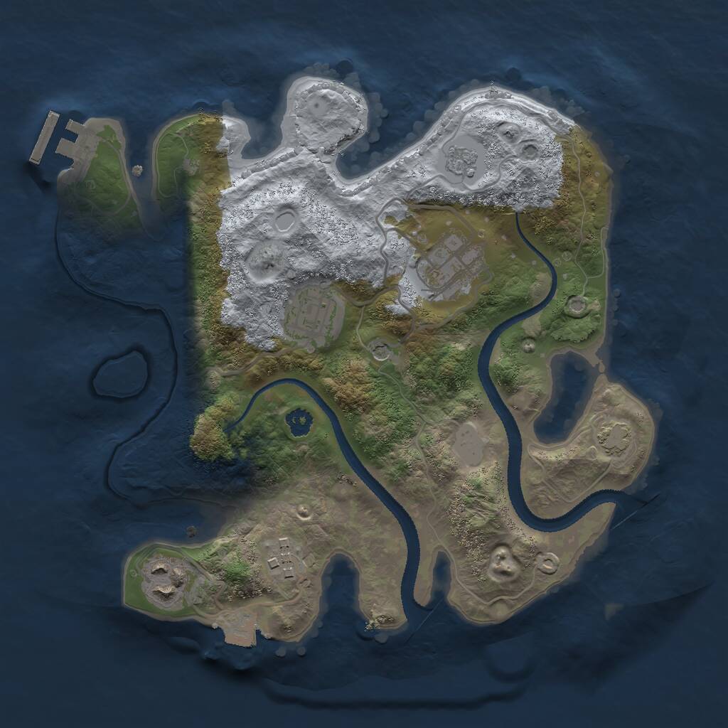 Rust Map: Procedural Map, Size: 2700, Seed: 1779969673, 9 Monuments