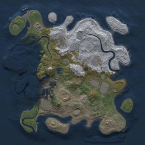 Thumbnail Rust Map: Procedural Map, Size: 3500, Seed: 276808334, 15 Monuments