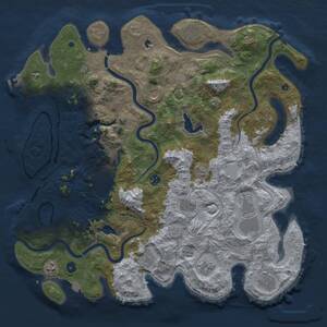 Thumbnail Rust Map: Procedural Map, Size: 4600, Seed: 864088156, 17 Monuments