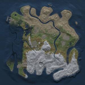 Thumbnail Rust Map: Procedural Map, Size: 3500, Seed: 1872935347, 13 Monuments