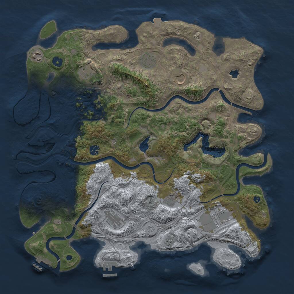 Rust Map: Procedural Map, Size: 4300, Seed: 2019665722, 15 Monuments