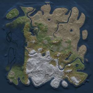 Thumbnail Rust Map: Procedural Map, Size: 4500, Seed: 1750237026, 16 Monuments