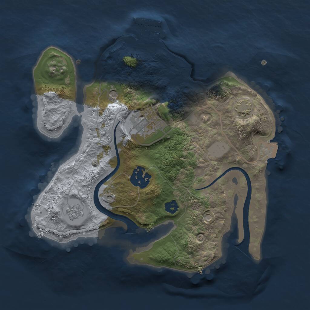 Rust Map: Procedural Map, Size: 2300, Seed: 9898998, 7 Monuments