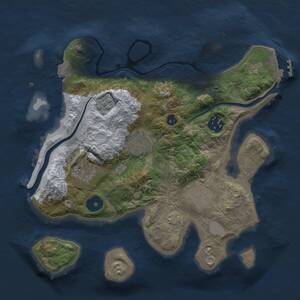 Thumbnail Rust Map: Procedural Map, Size: 2800, Seed: 1083143685, 8 Monuments