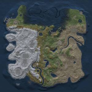 Thumbnail Rust Map: Procedural Map, Size: 4000, Seed: 1685530223, 16 Monuments