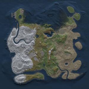 Thumbnail Rust Map: Procedural Map, Size: 4000, Seed: 2469943, 16 Monuments