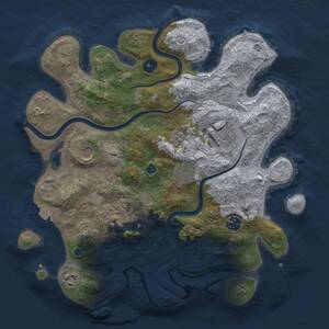Thumbnail Rust Map: Procedural Map, Size: 3500, Seed: 1678599716, 12 Monuments
