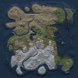 Thumbnail Rust Map: Procedural Map, Size: 4050, Seed: 1417841094, 16 Monuments