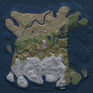 Thumbnail Rust Map: Procedural Map, Size: 4000, Seed: 1289941856, 16 Monuments