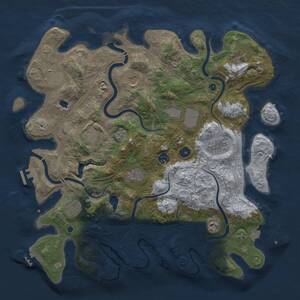 Thumbnail Rust Map: Procedural Map, Size: 4250, Seed: 427676840, 16 Monuments