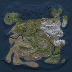 Thumbnail Rust Map: Procedural Map, Size: 3500, Seed: 410300014, 12 Monuments