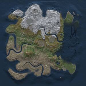 Thumbnail Rust Map: Procedural Map, Size: 3500, Seed: 864820376, 12 Monuments