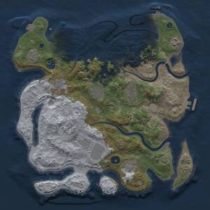 Thumbnail Rust Map: Procedural Map, Size: 3600, Seed: 892416, 15 Monuments