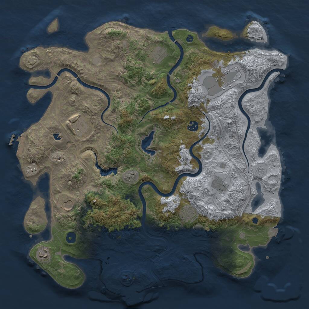Rust Map: Procedural Map, Size: 4250, Seed: 750431350, 15 Monuments