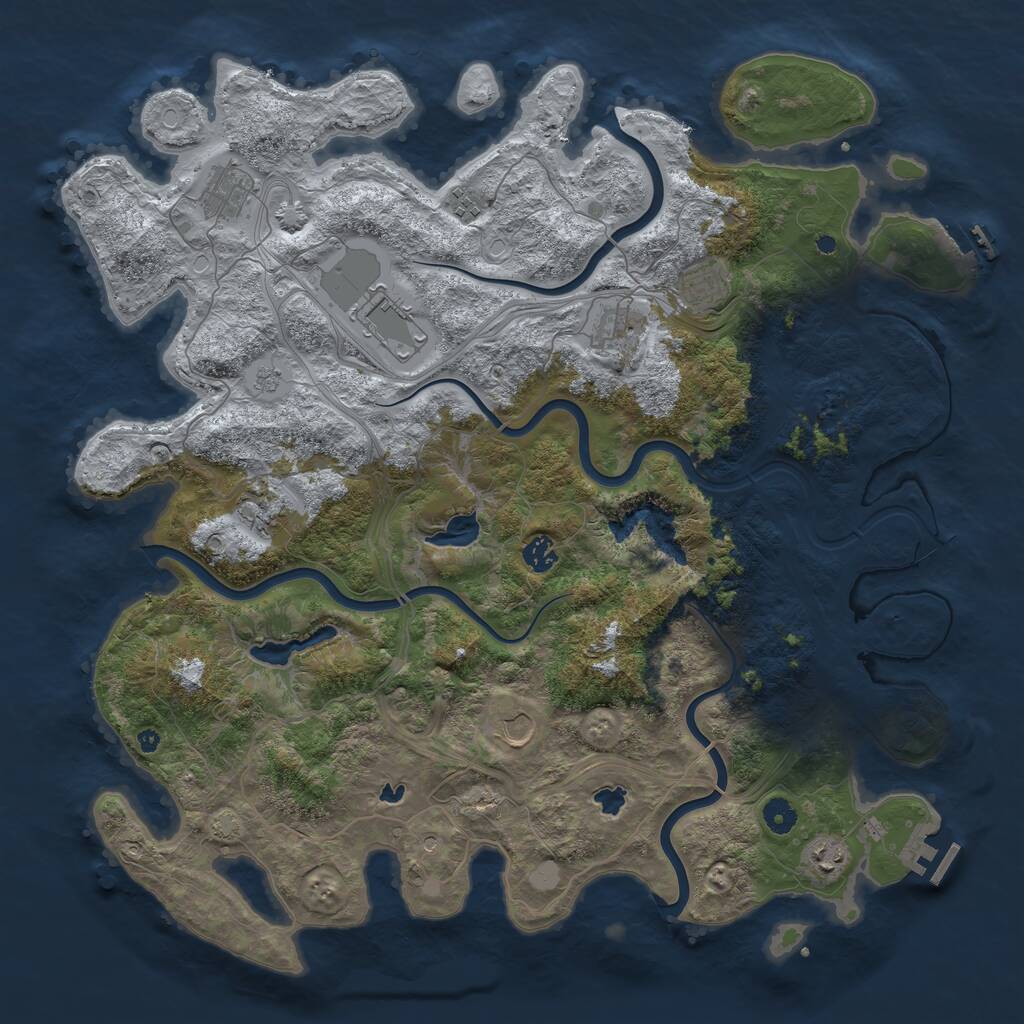 Rust Map: Procedural Map, Size: 4500, Seed: 218342897, 15 Monuments