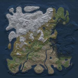 Thumbnail Rust Map: Procedural Map, Size: 4250, Seed: 897743541, 16 Monuments