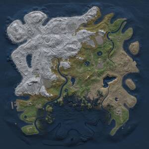 Thumbnail Rust Map: Procedural Map, Size: 4250, Seed: 613461363, 16 Monuments